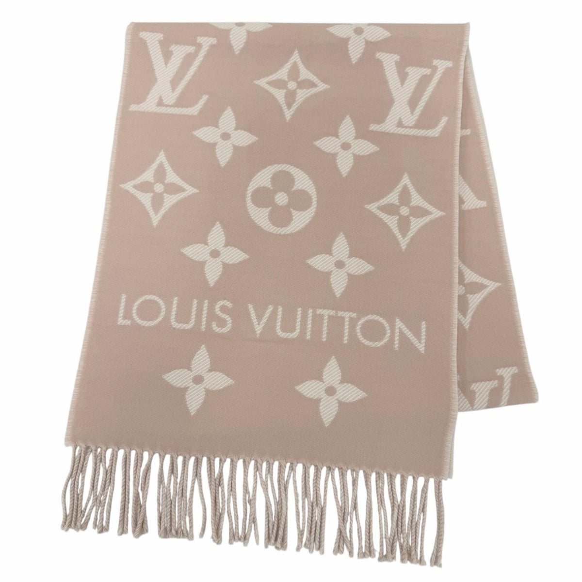Excellent LOUIS VUITTON Scarf LV Essential Scarf wool Women M77854