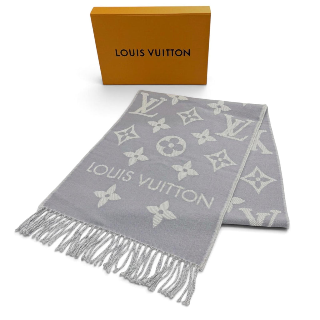 Excellent LOUIS VUITTON Scarf LV Essential Scarf Monogram fringe wool M77727