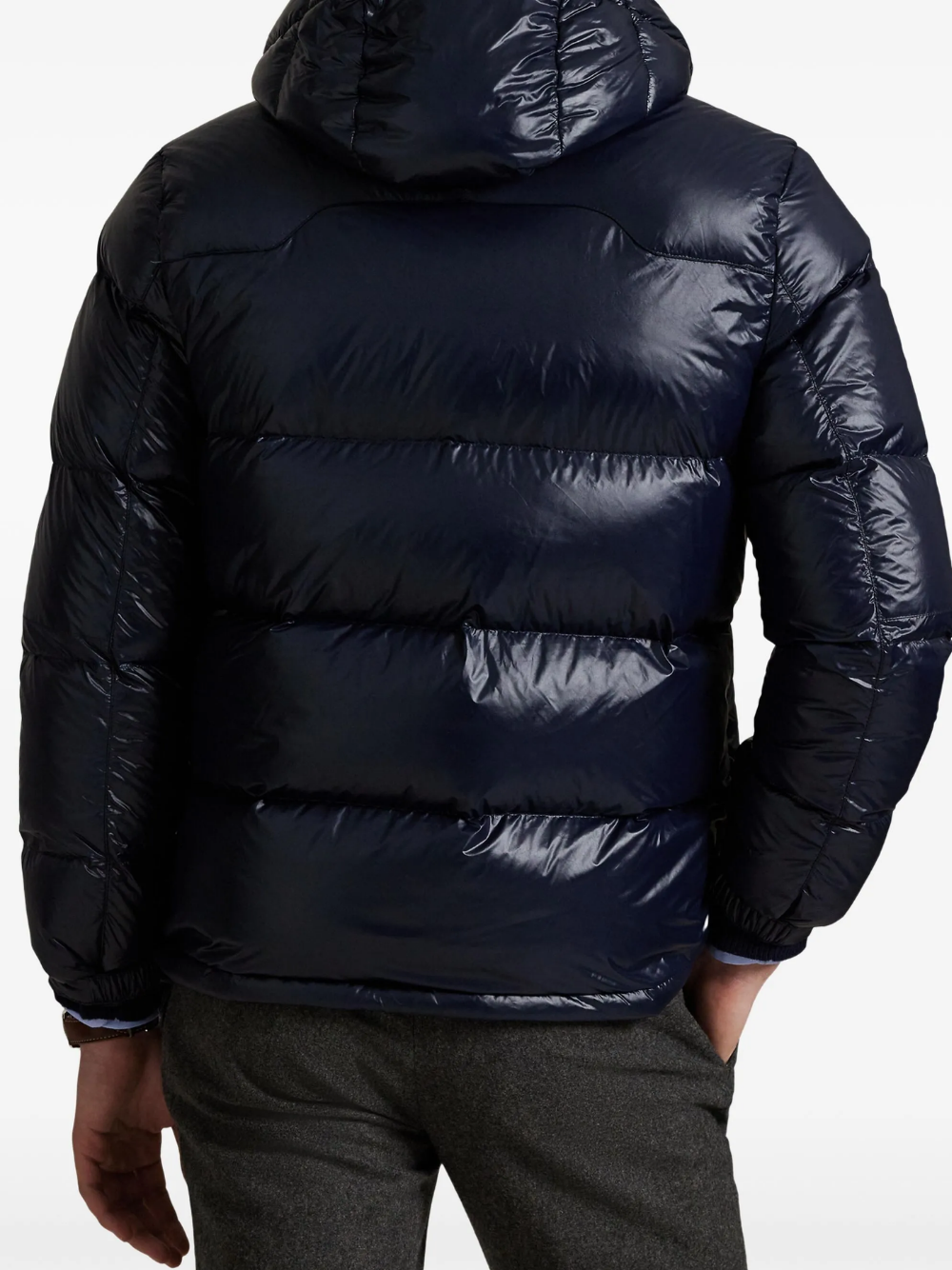 RALPH LAUREN The Gorham Glossed Down Jacket Collection Navy Glossy