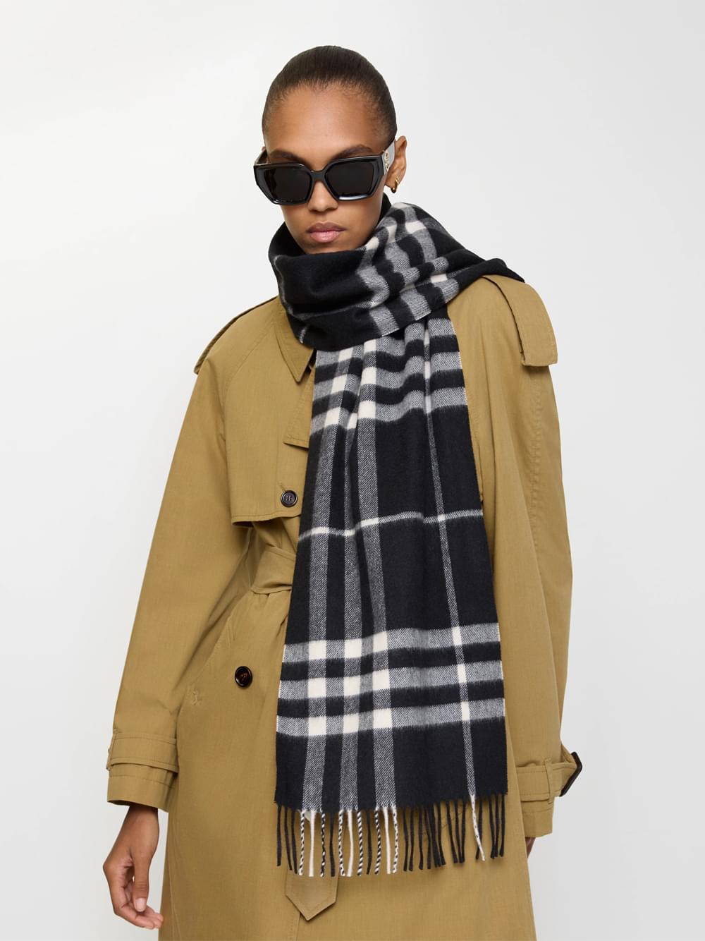 Burberry Women Check Cashmere Scarf
