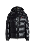 RALPH LAUREN The Gorham Glossed Down Jacket Polo Black Glossy