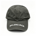 Balenciaga Vintage Washed Logo Baseball Cap Unisex Dark Grey