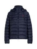 RALPH LAUREN WOMEN Water-Resistant Packable Hooded Jacket Navy