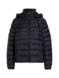 RALPH LAUREN WOMEN Water-Resistant Packable Hooded Jacket Polo Black