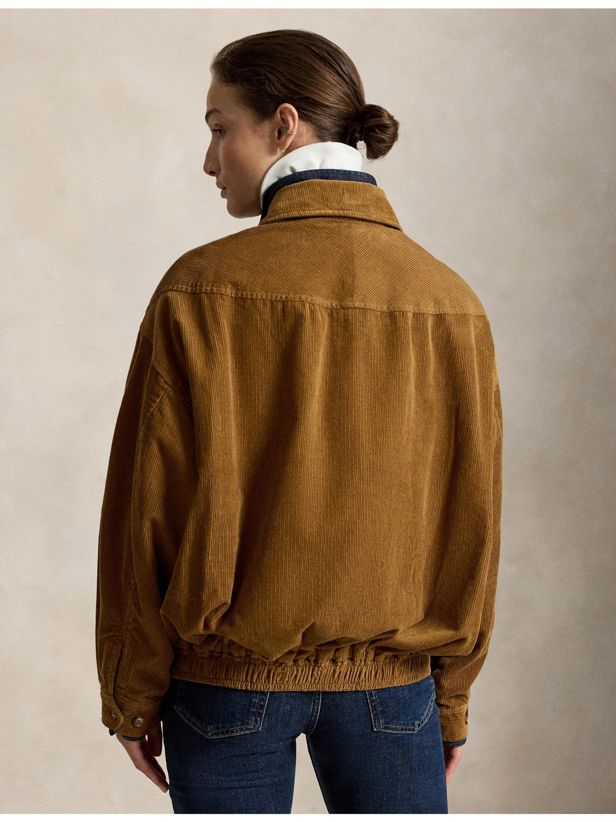 RALPH LAUREN WOMEN Cotton Corduroy Jacket Tan