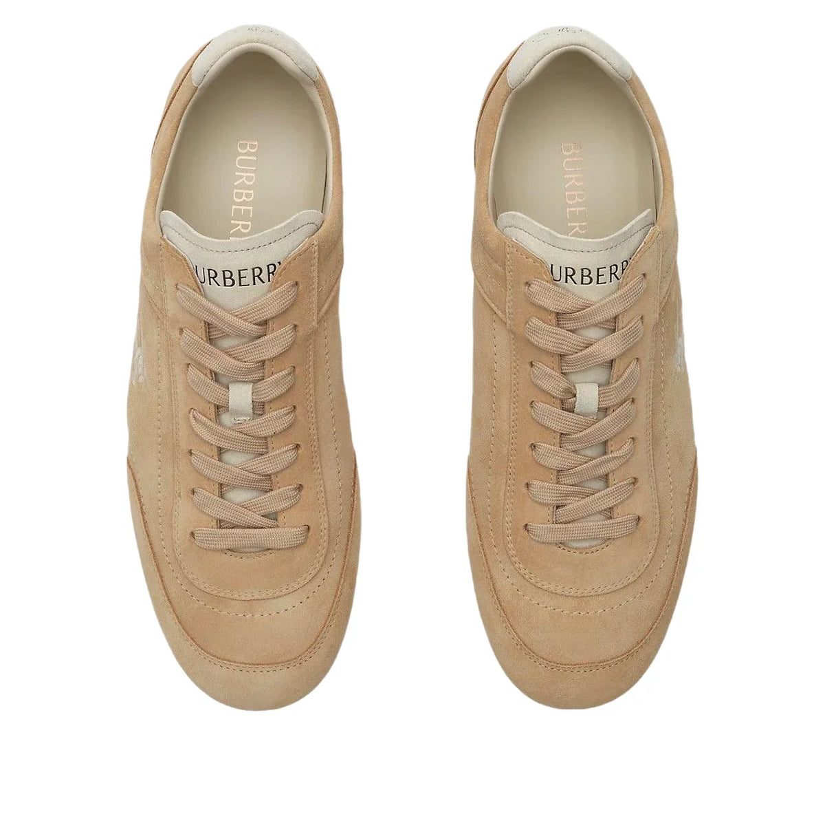 (WMNS) Burberry Leather Knight Runner Sneakers 'Flax Beige Dove Beige' 81278001
