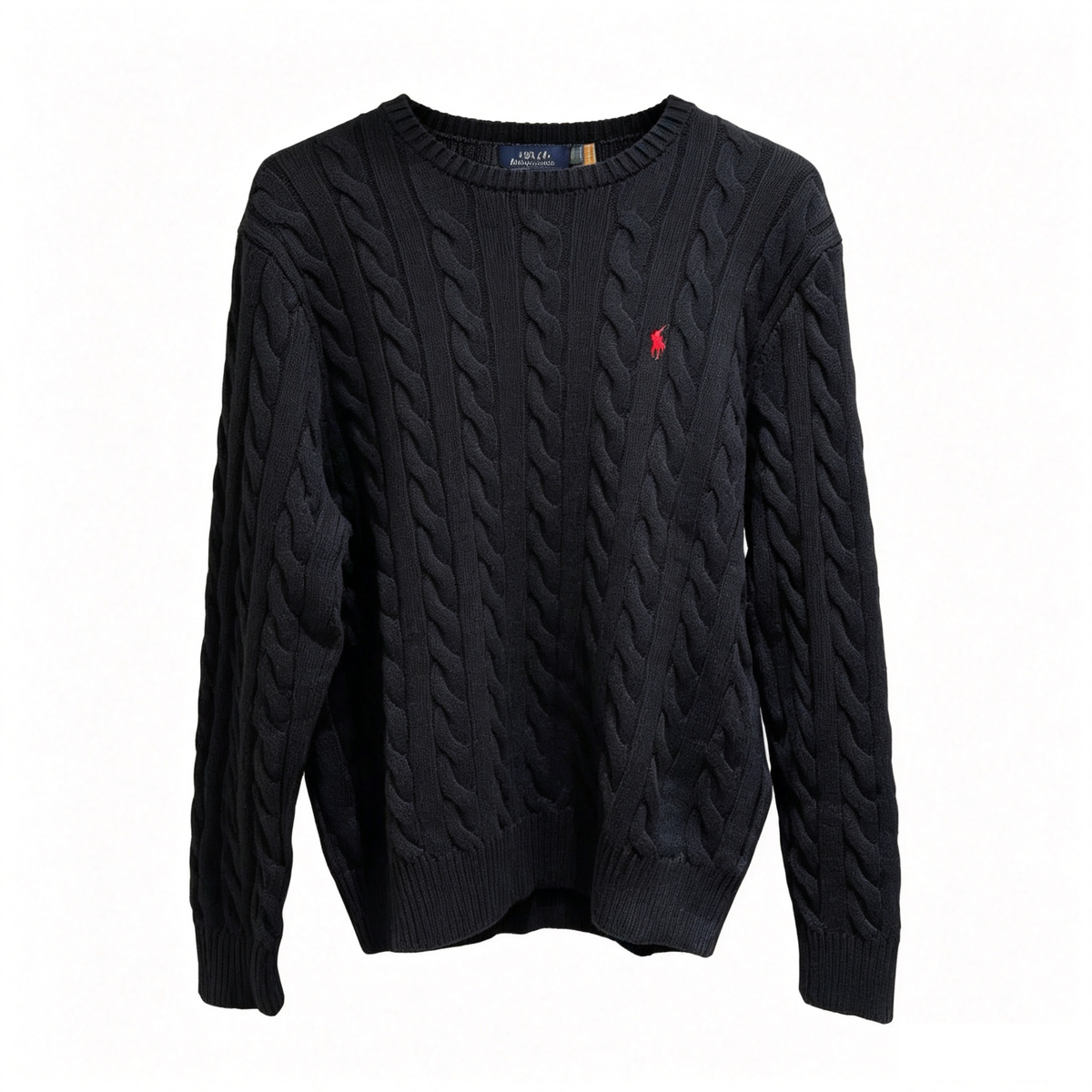 Ralph Lauren Unisex Cable Knit Couple Sweater Black