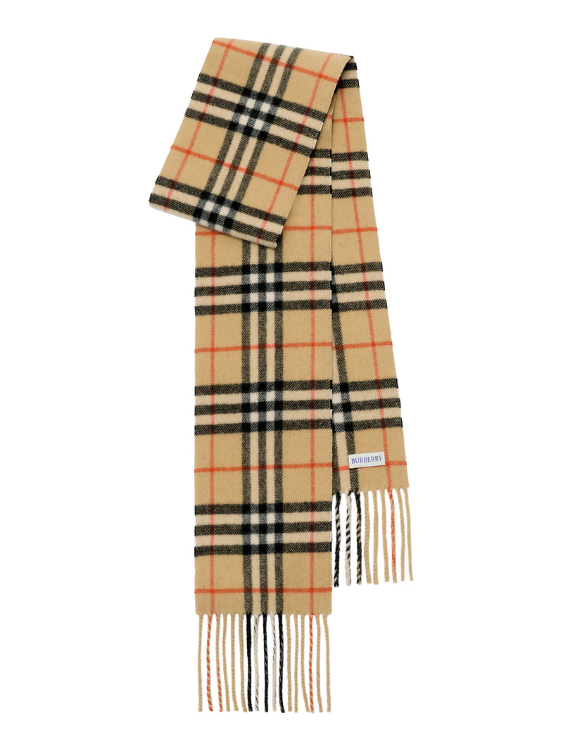 Burberry Women Thin Check Cashmere Scarf