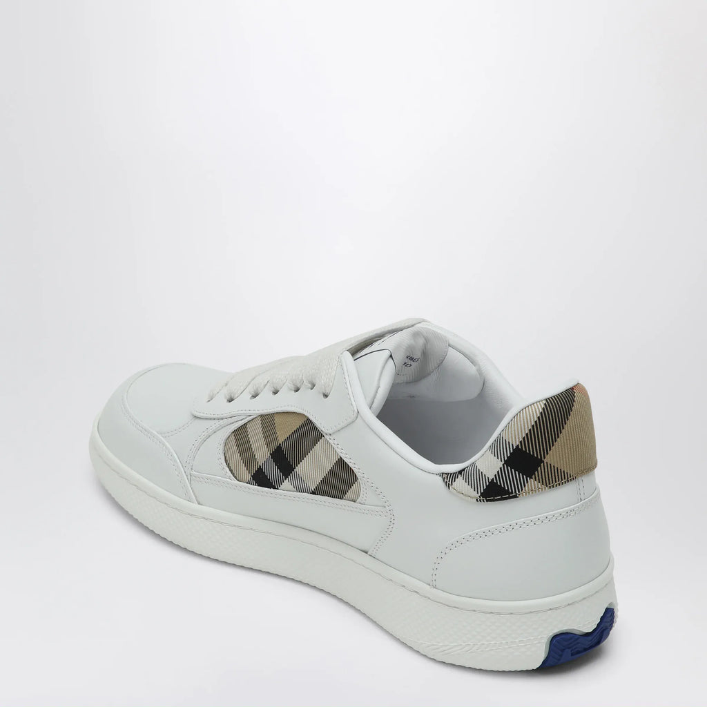 Burberry - White leather sneaker terrace and Check