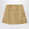 Burberry - Sand-colored cotton trench skirt