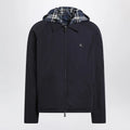 Burberry - Blue reversible cotton jacket with Check pattern