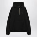 Burberry - Black sweatshirt with Check-pattern inserts