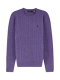 RALPH LAUREN Cable-Knit Wool-Cashmere Sweater Light Coronet Purple Heather