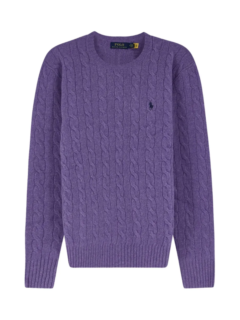 RALPH LAUREN Cable-Knit Wool-Cashmere Sweater Light Coronet Purple Heather