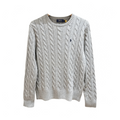 Ralph Lauren Unisex Cable Knit Couple Sweater Light Grey
