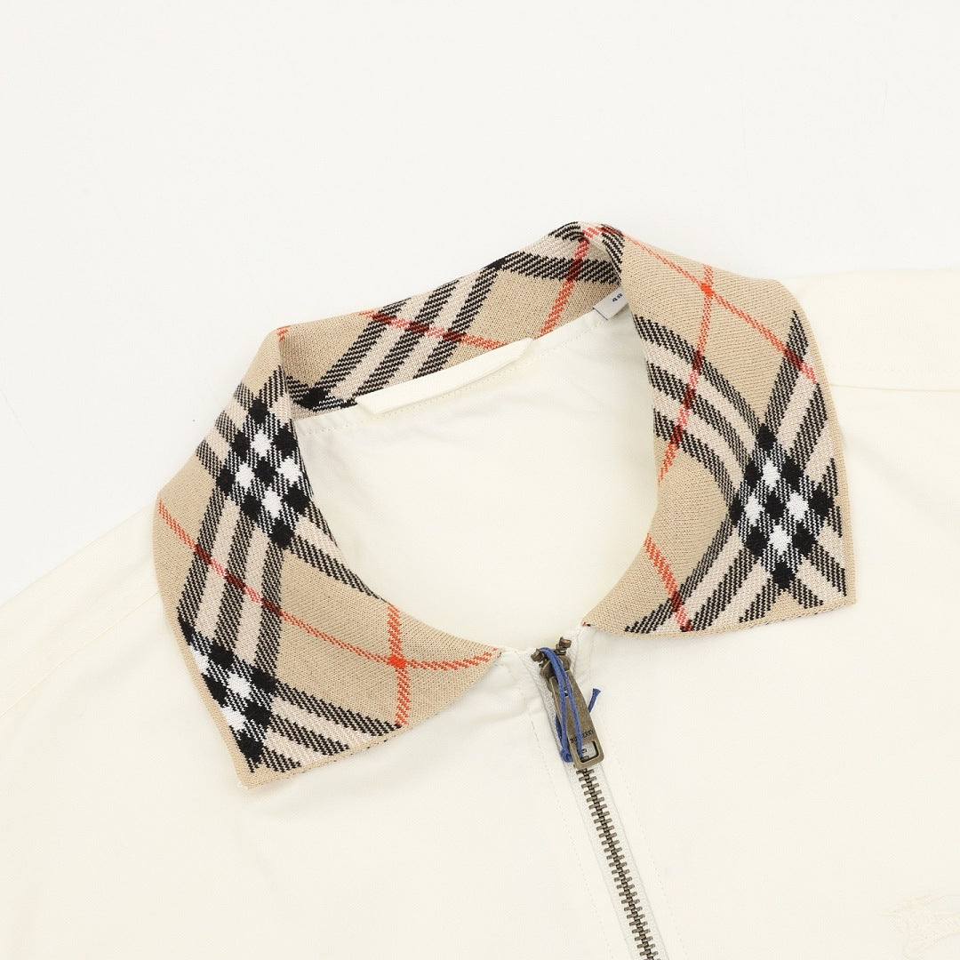 BURBERRY BBR Two-Tone Check Lapel Jacket