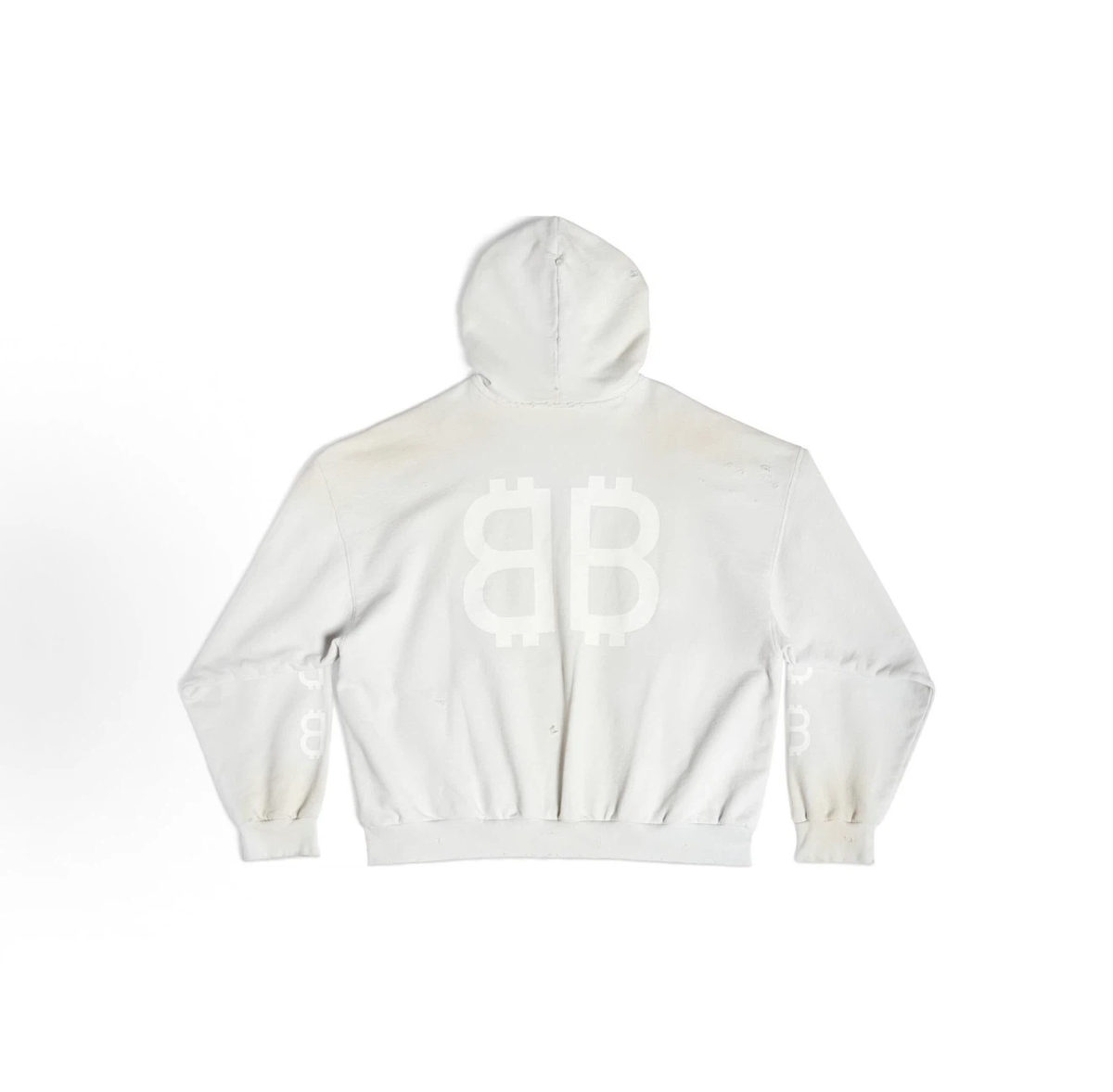 Balenciaga Bitcoin BB Logo Hoodie Unisex Off‑White