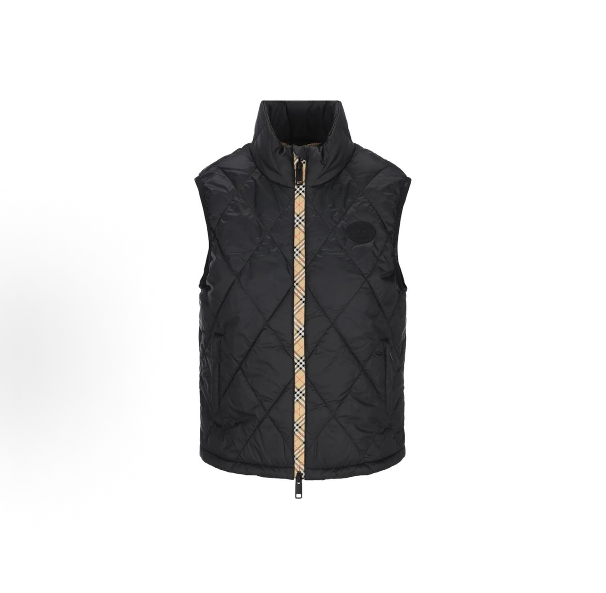 Burberry Quilted Gilet Vest, Black