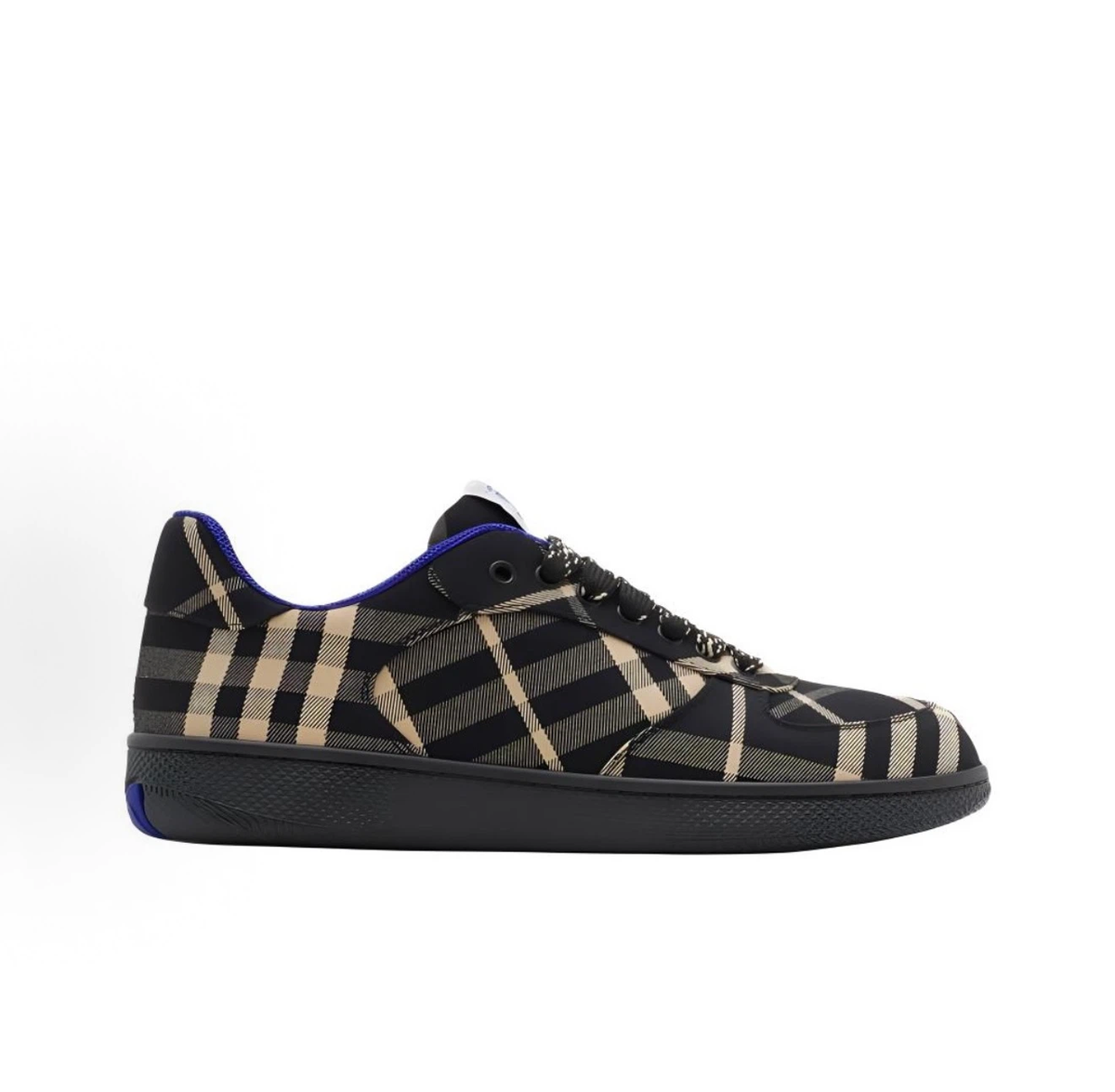 Burberry Terrace Check Low‑Top Sneakers, Black Vintage Check