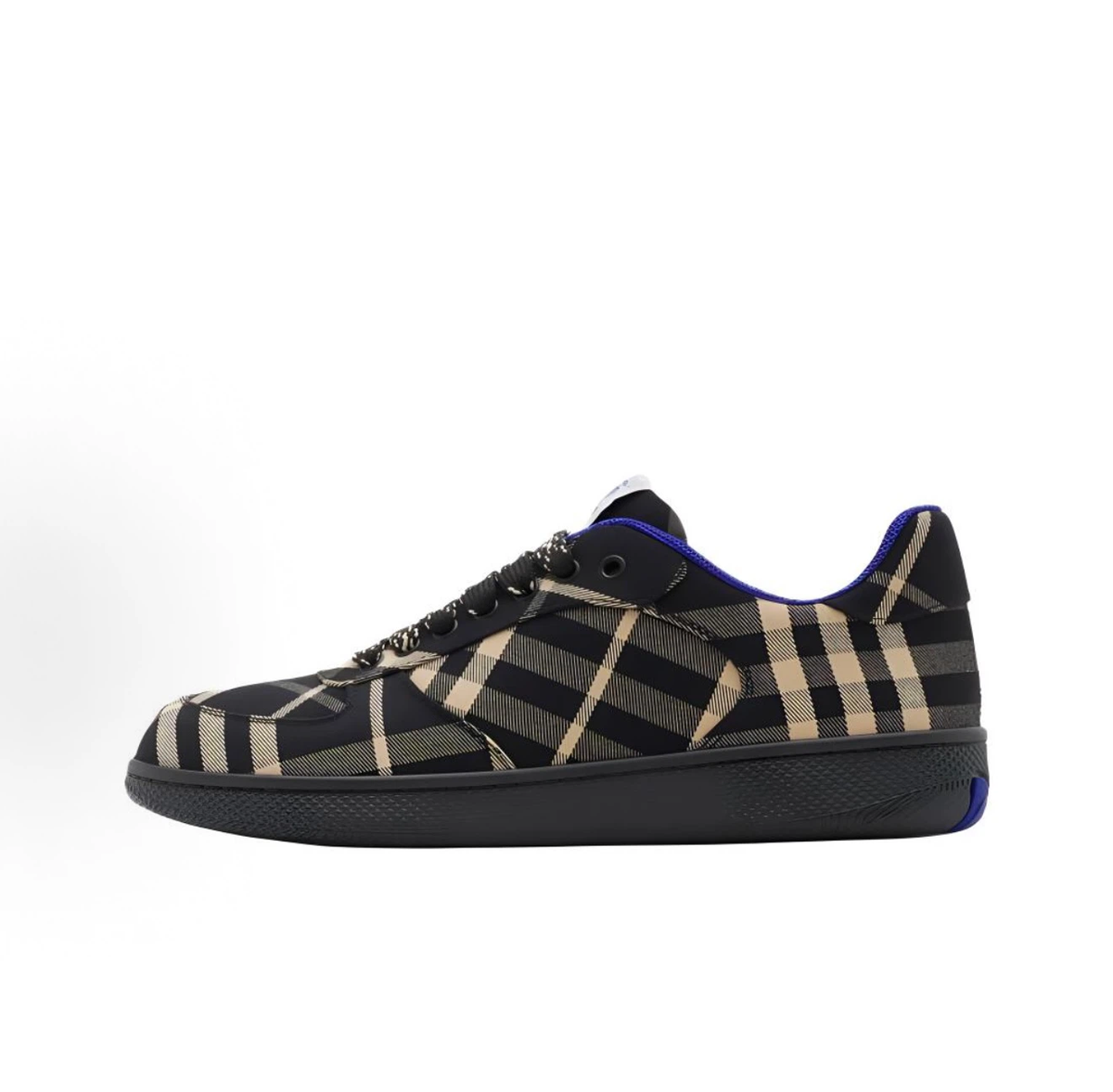 Burberry Terrace Check Low‑Top Sneakers, Black Vintage Check