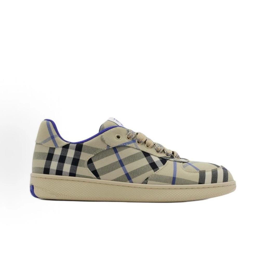 Burberry Terrace Vintage Check Low-Top Sneakers, Beige
