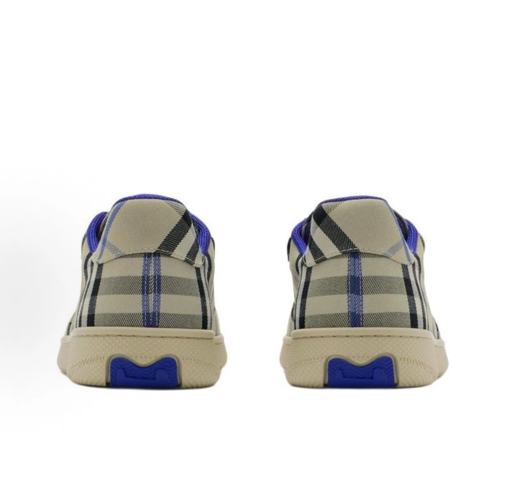Burberry Terrace Vintage Check Low-Top Sneakers, Beige