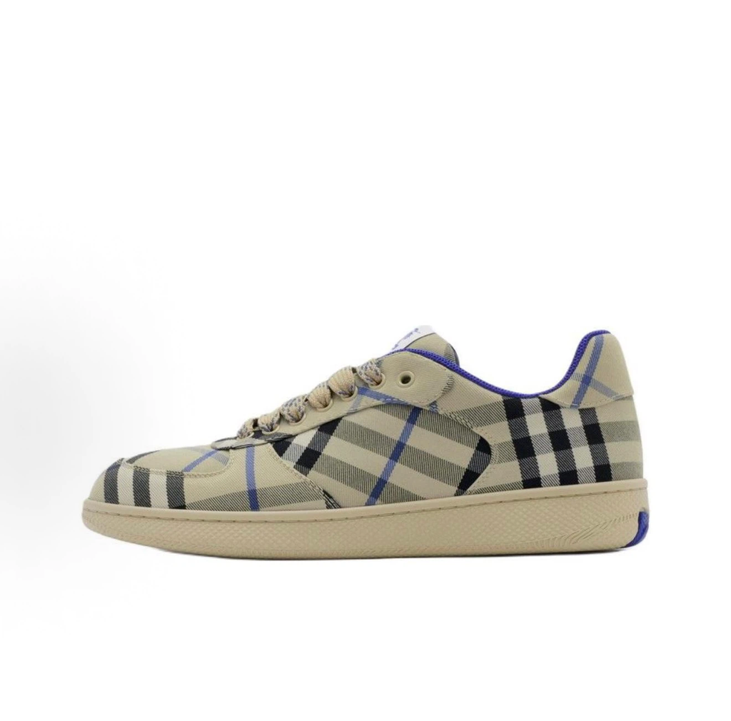 Burberry Terrace Vintage Check Low-Top Sneakers, Beige