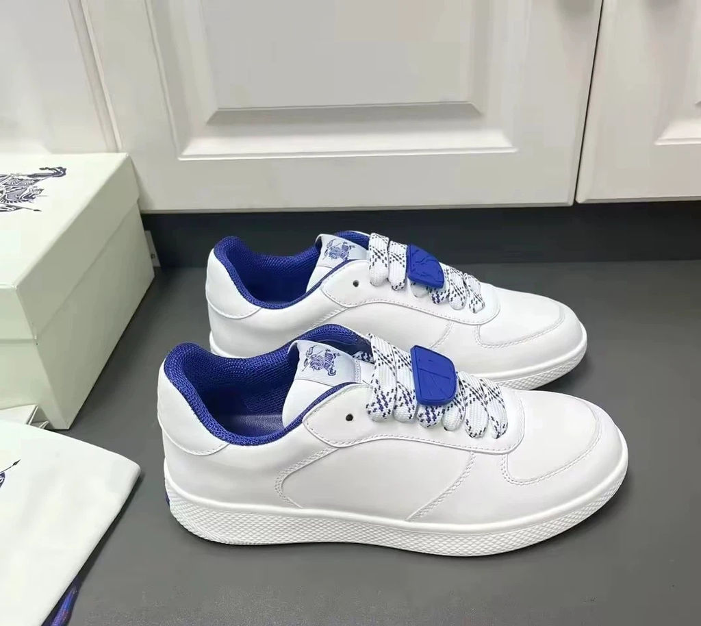 Burberry Terrace White Leather Low-Top Sneakers