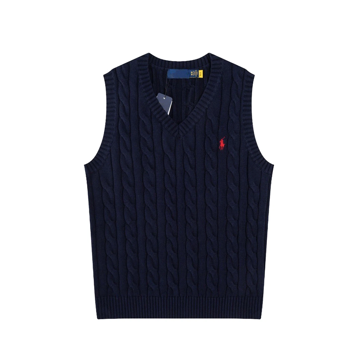 Ralph Lauren Unisex Cable‑Knit Sweater Vest Navy