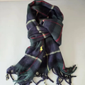 Polo Ralph Lauren Tartan Plaid Pony Embroidered Tassel Scarf