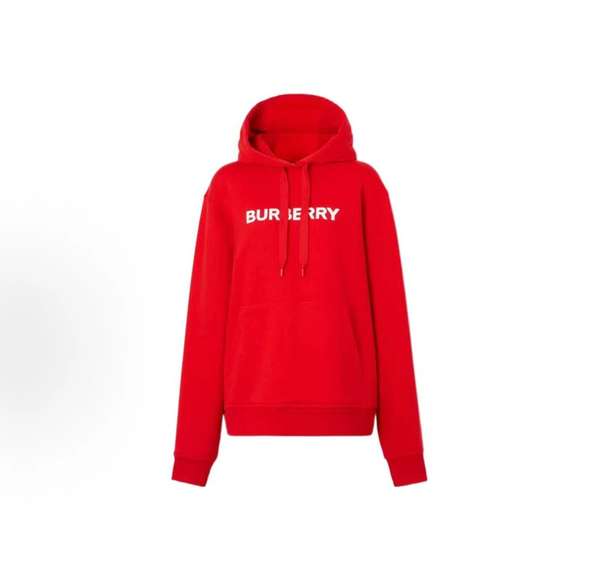 Burberry Unisex Pullover Hoodie Bold Logo Red