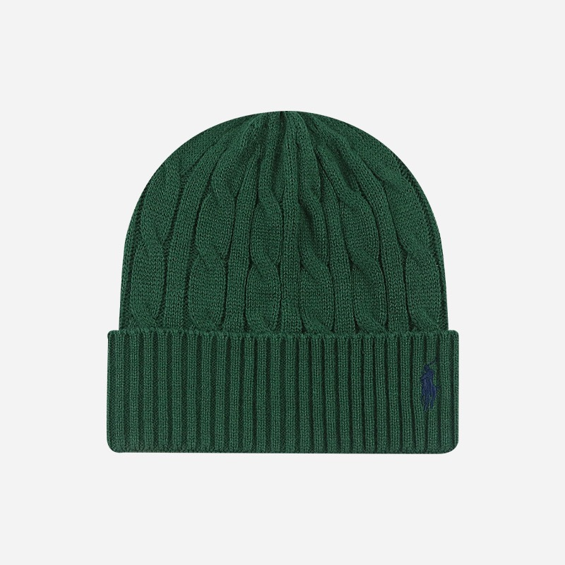 Ralph Lauren Cable Knit Beanie, Forest Green
