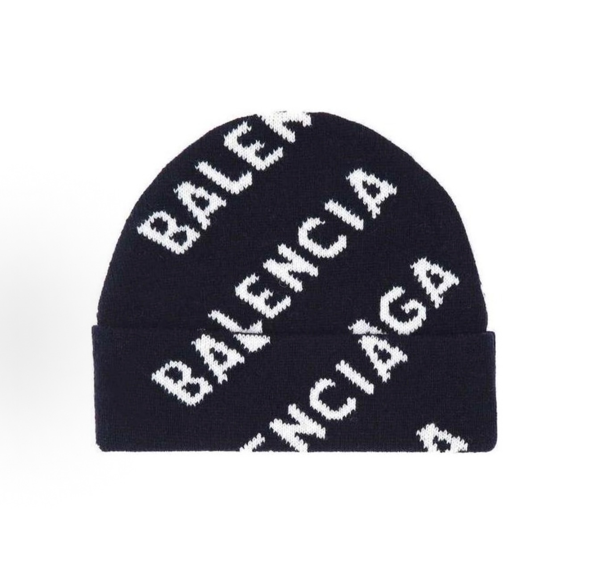 Balenciaga All‑Over Logo Beanie