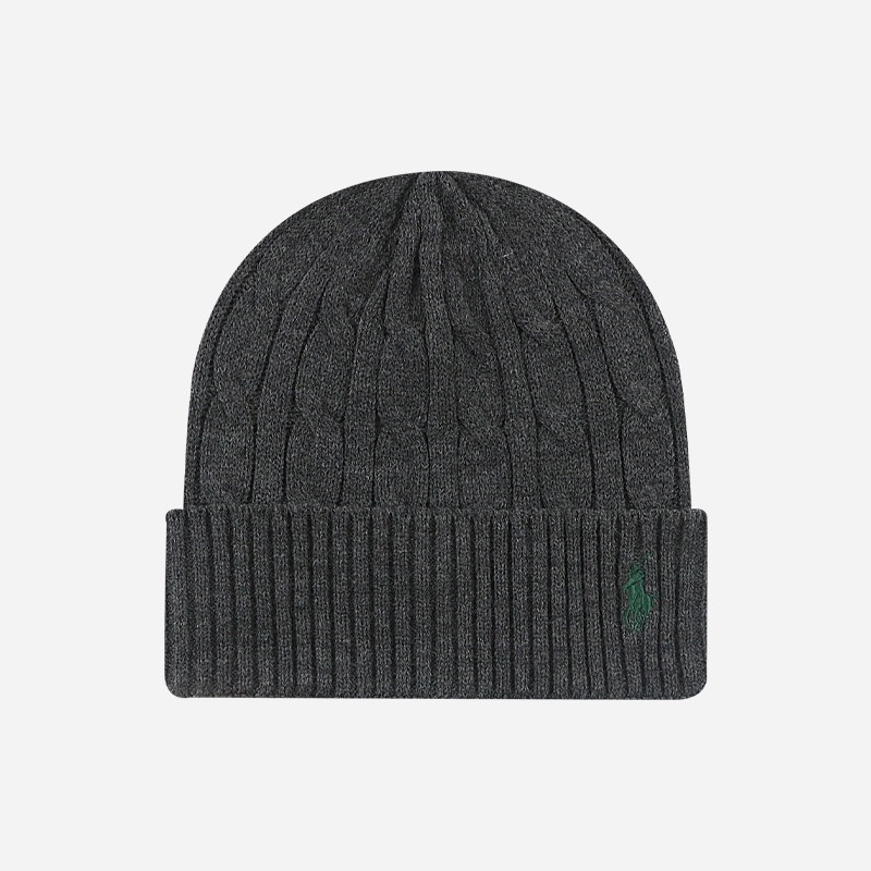 Ralph Lauren Cable Knit Beanie, Charcoal