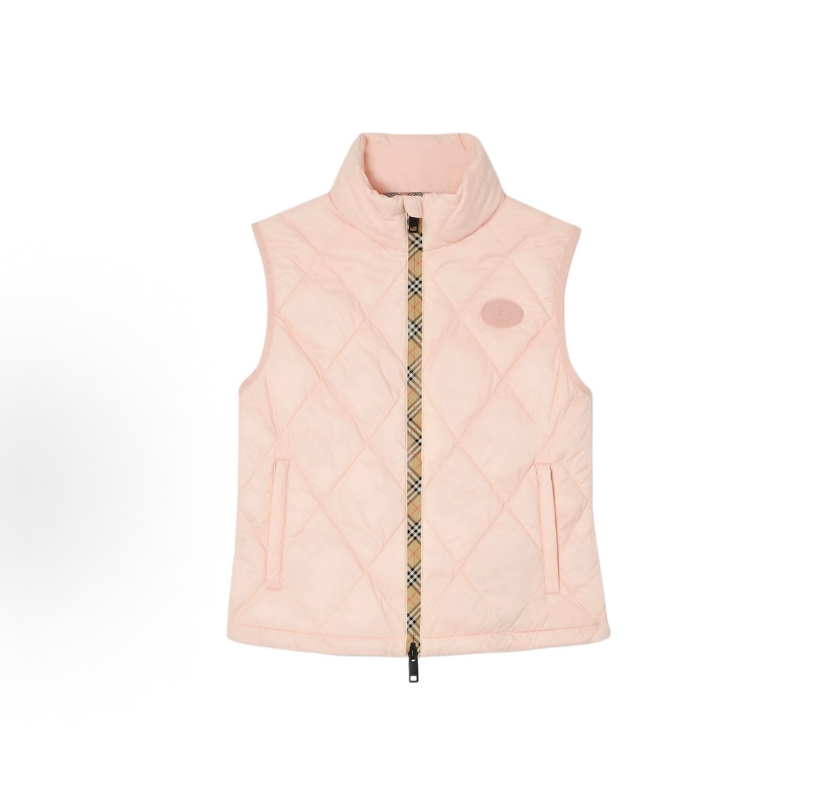 Burberry Quilted Gilet Vest, Pale Pink