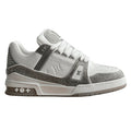 Louis Vuitton LV Trainer Sneaker Denim Monogram Grey Diamond