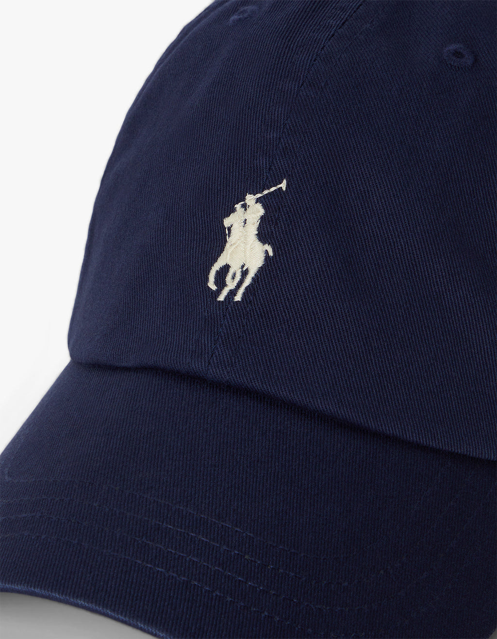 The Iconic Cotton Chino Ball Cap - Newport Navy/Cream Polo Player