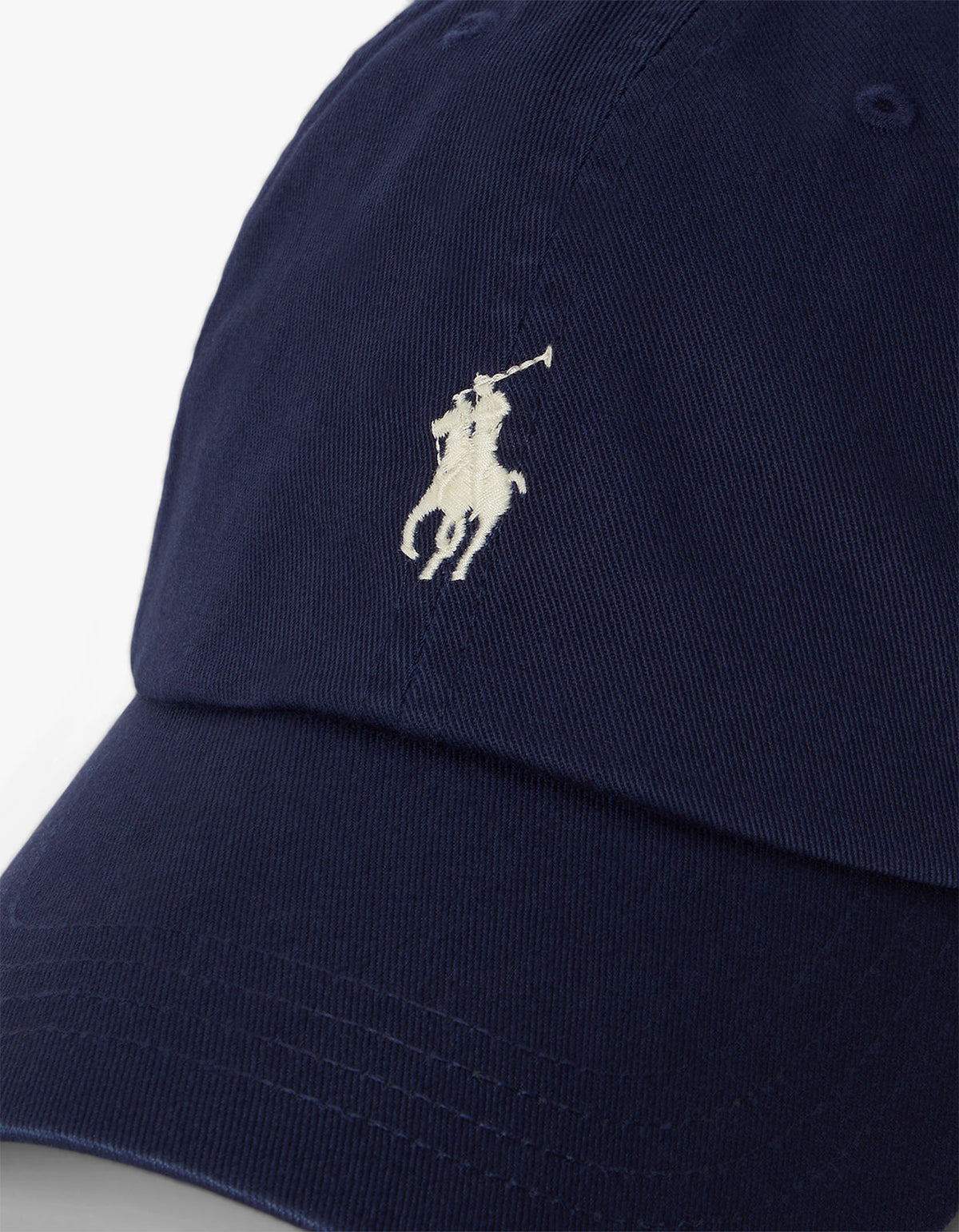 The Iconic Cotton Chino Ball Cap - Newport Navy/Cream Polo Player