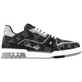 Louis Vuitton Denim & Calf Leather Black Trainer Sneakers