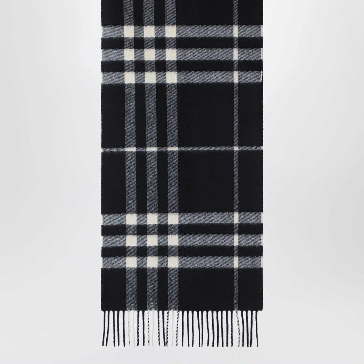 Burberry - Black Check cashmere scarf