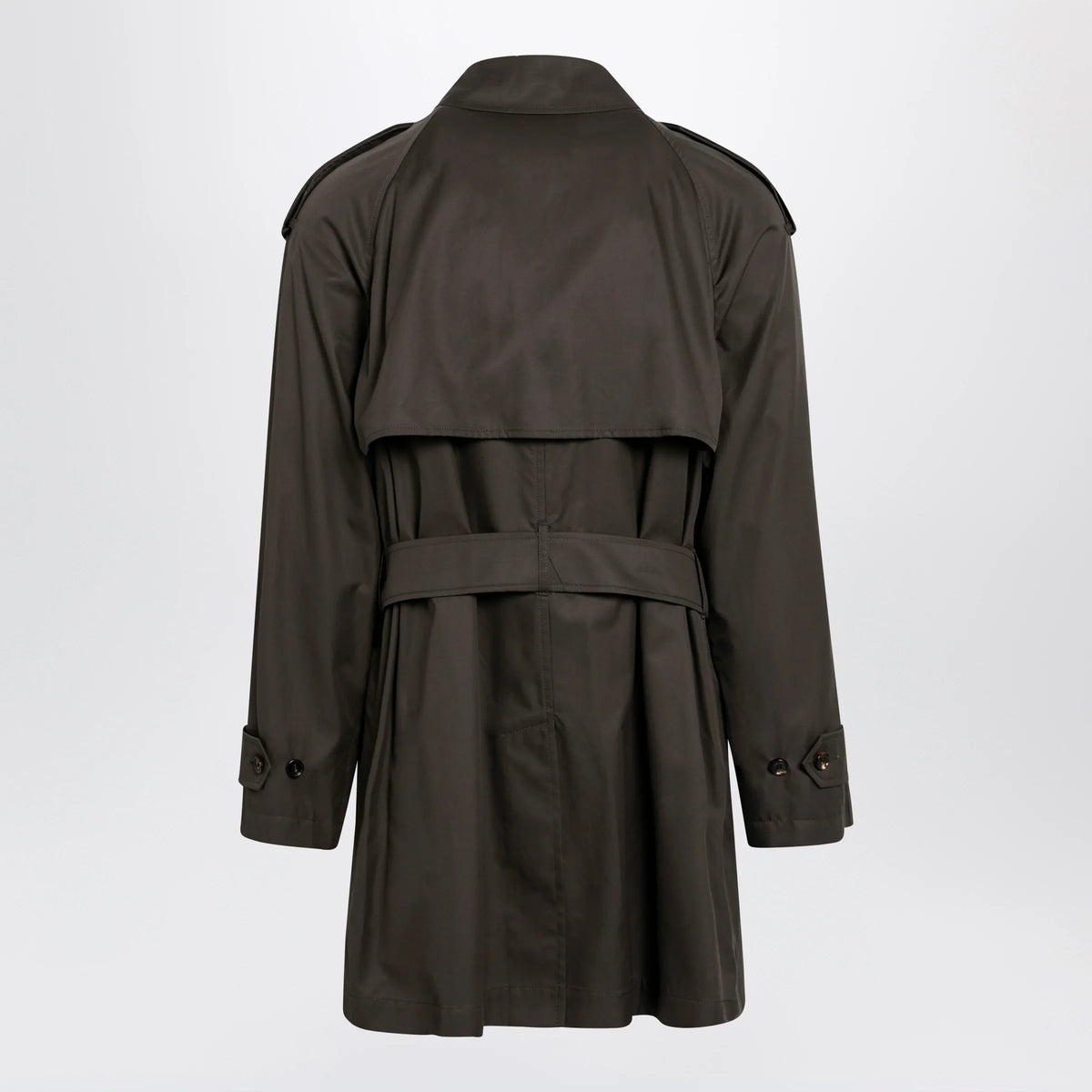 Burberry - Leadenham mid-length gabardine trench coat in brown