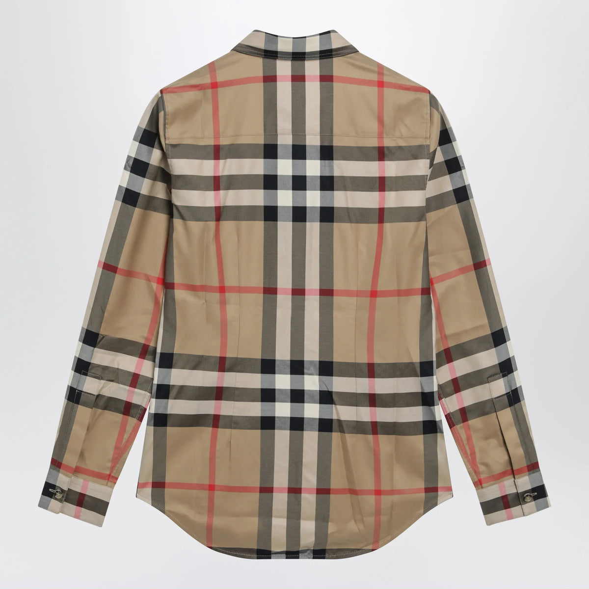 Burberry - Slim-fit cotton twill check shirt in archive beige
