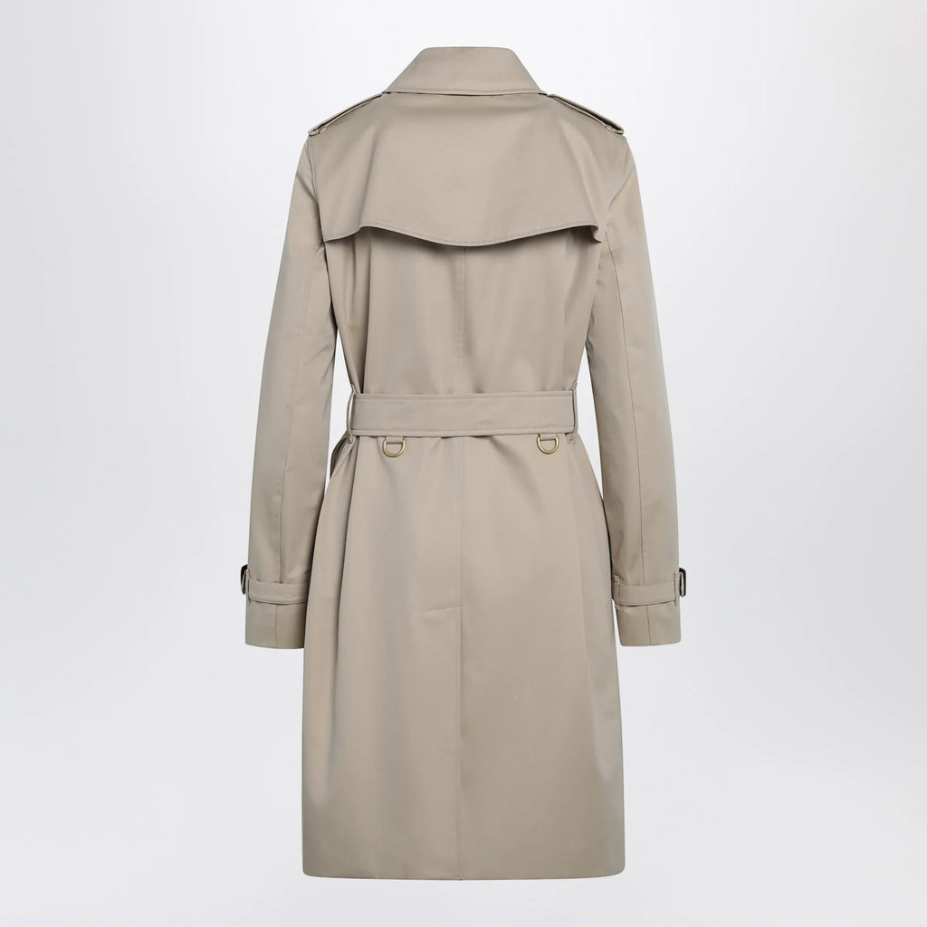 Burberry - Beige double-breasted Kensington cotton trench coat