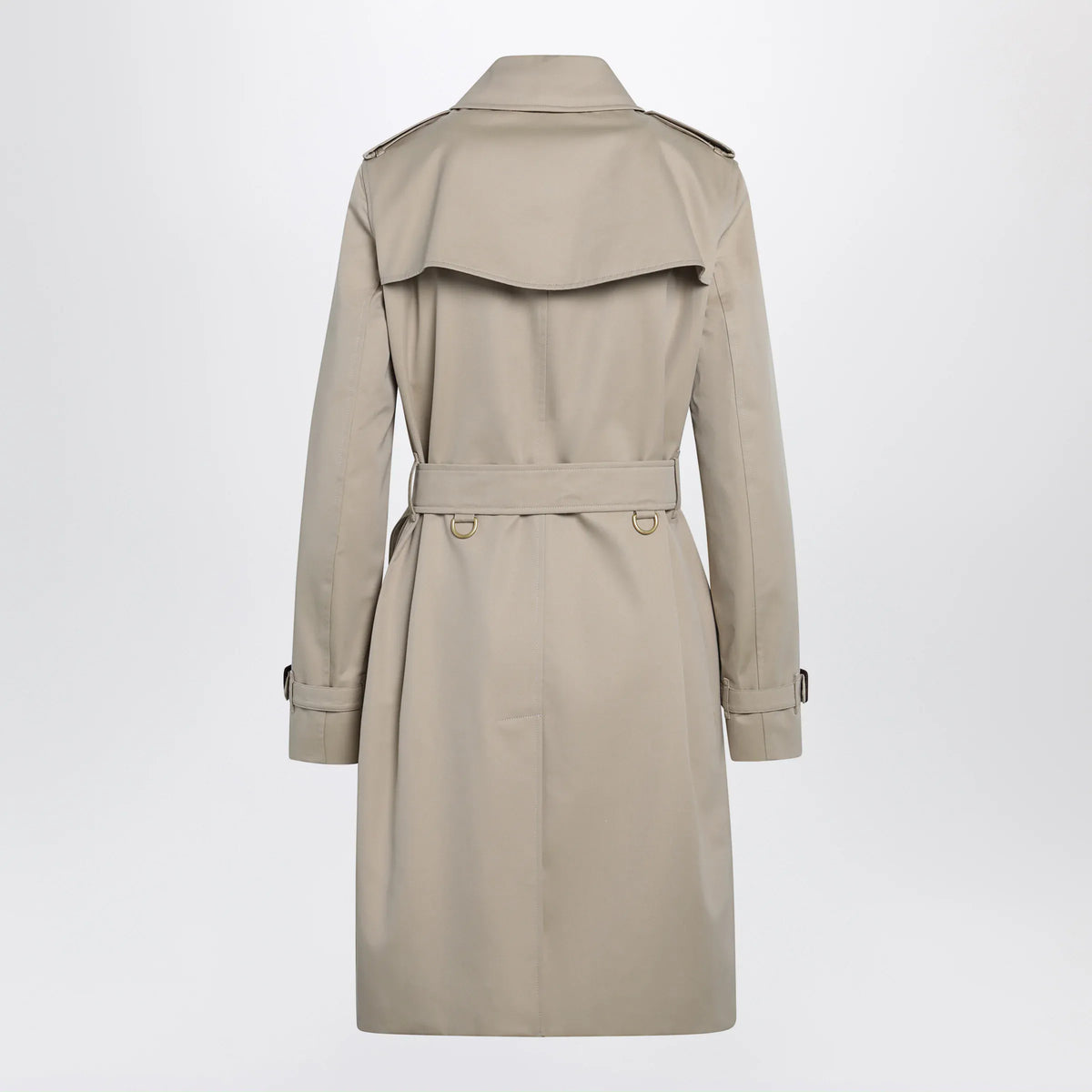 Burberry - Beige double-breasted Kensington cotton trench coat