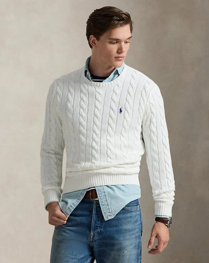 Polo Ralph Lauren — Cable-Knit Cotton Sweater